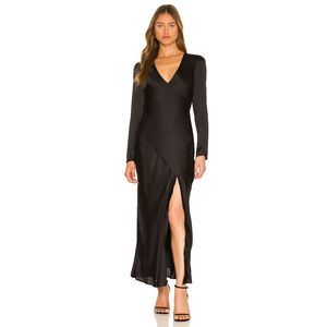 New *FLAW* Bardot Lisette Maxi Dress in Black Size L REVOLVE MSRP $129